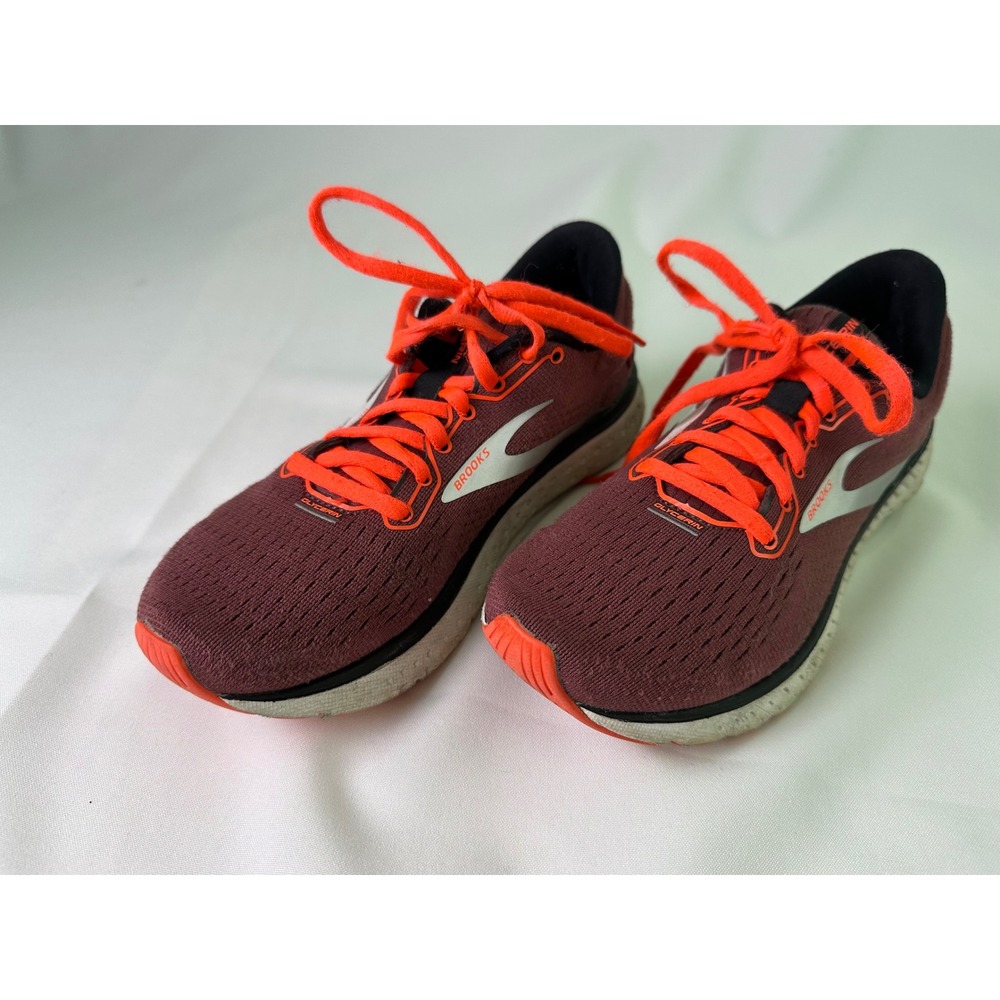 Brooks Glycerin 18 Women's Running Shoes Burgundy Orange Lightweight Size 6